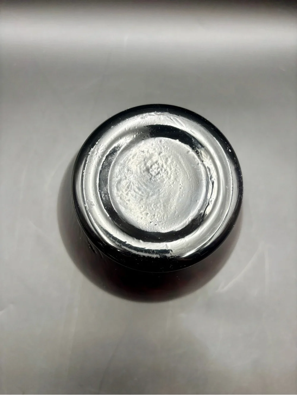 Vintage Amethyst Deep Plum Glass Vase - Mid-Century Optic Swirl Flared Rim 12